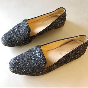 J Crew Darby Glitter Loafers